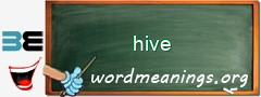 WordMeaning blackboard for hive